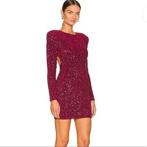 Sequin maroon/red Friends+Lovers dress!Worn once for holiday parties! (M)